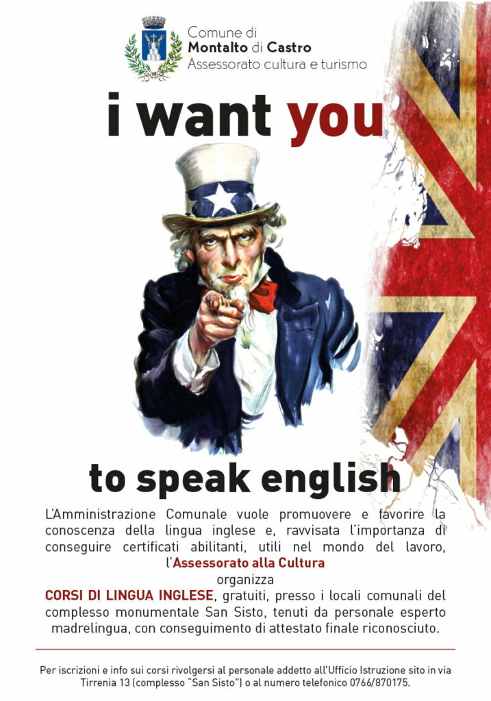 Sono aperte le iscrizioni ai corsi di lingua inglese organizzati dall’assessorato alla cultura