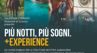 Nuova misura per il rilancio del turismo per l’anno 2022, “Più notti, più sogni. + Experience”