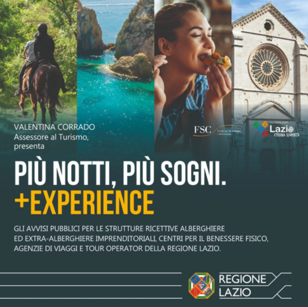 Nuova misura per il rilancio del turismo per l’anno 2022, “Più notti, più sogni. + Experience”