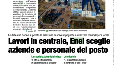 Rassegna stampa – Lavori in centrale, Enel sceglie aziende e personale del posto